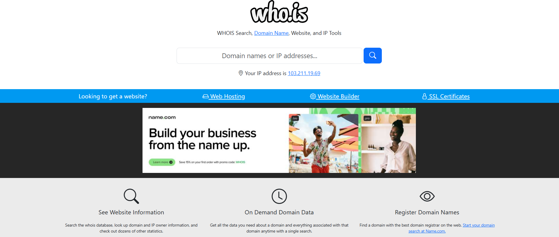 WHOIS Lookup for Website Owners